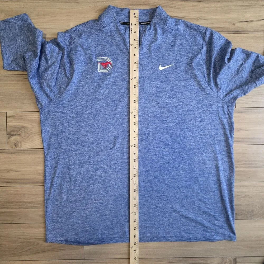 Nike Running x SMU Mustangs Dri-FIT Mens XXL Quarter Zip Pullover Blue